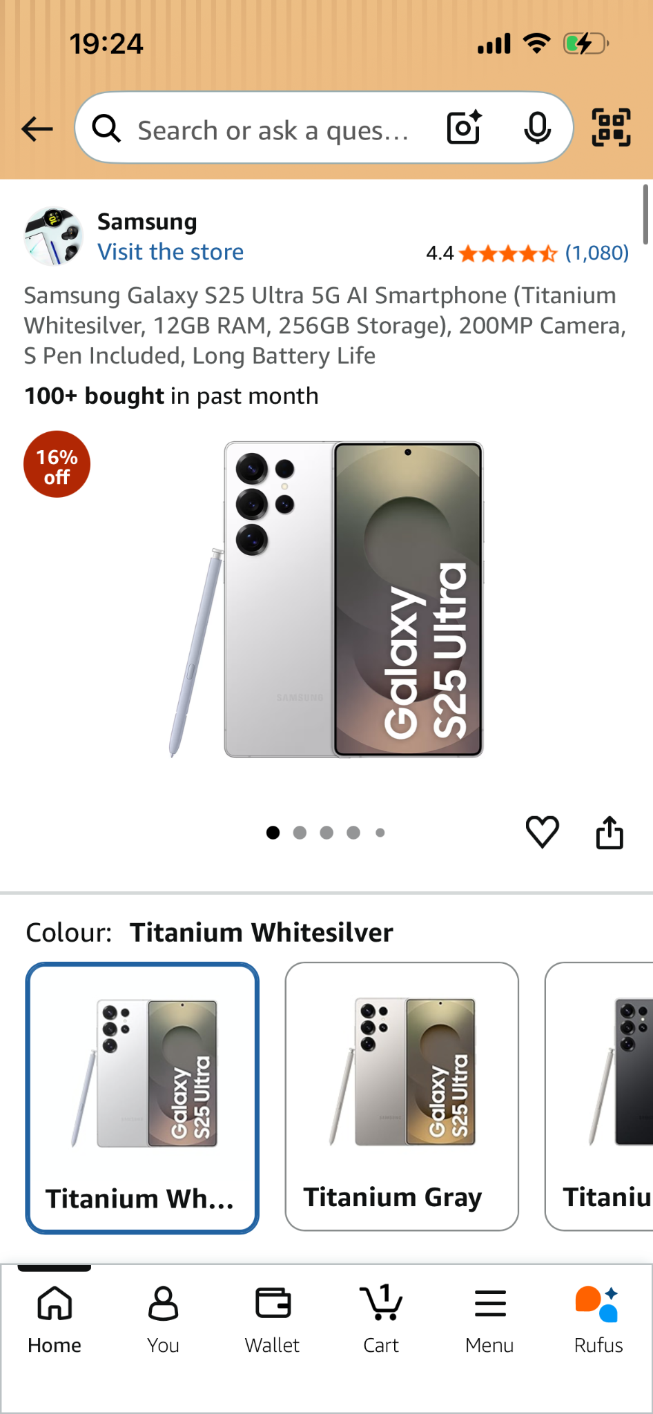 Amazon guide screenshot for Select a Product
