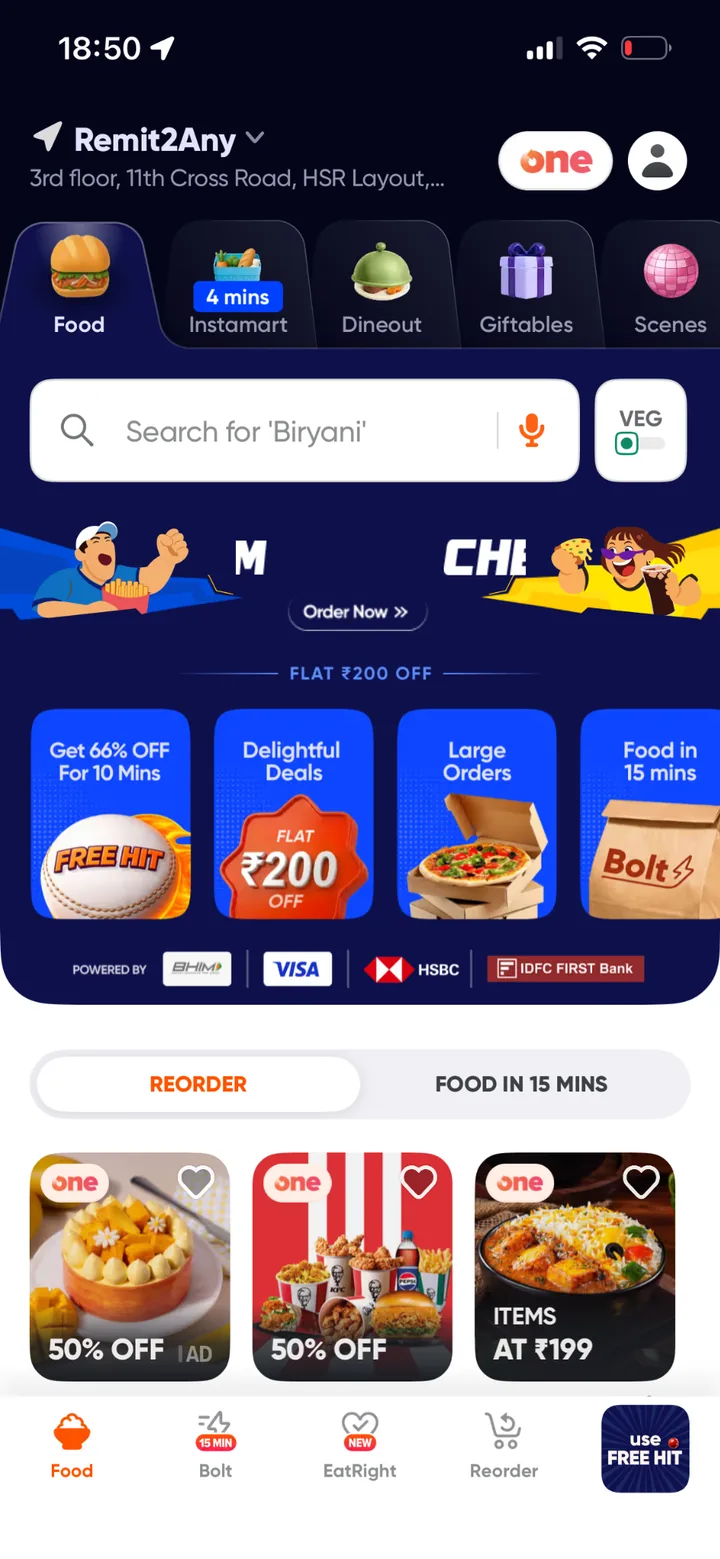 Swiggy guide screenshot for Open Swiggy