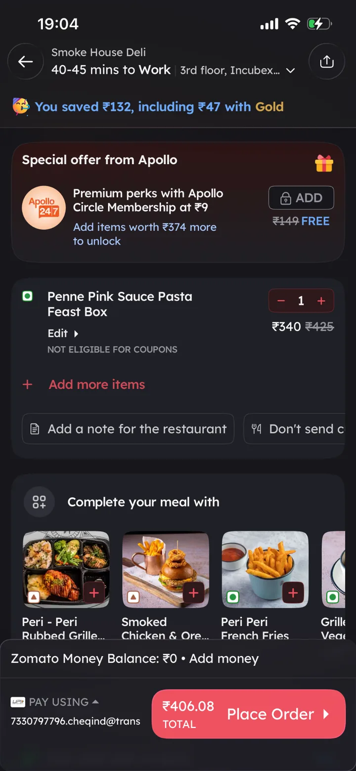 Zomato guide screenshot for Add Items to Cart