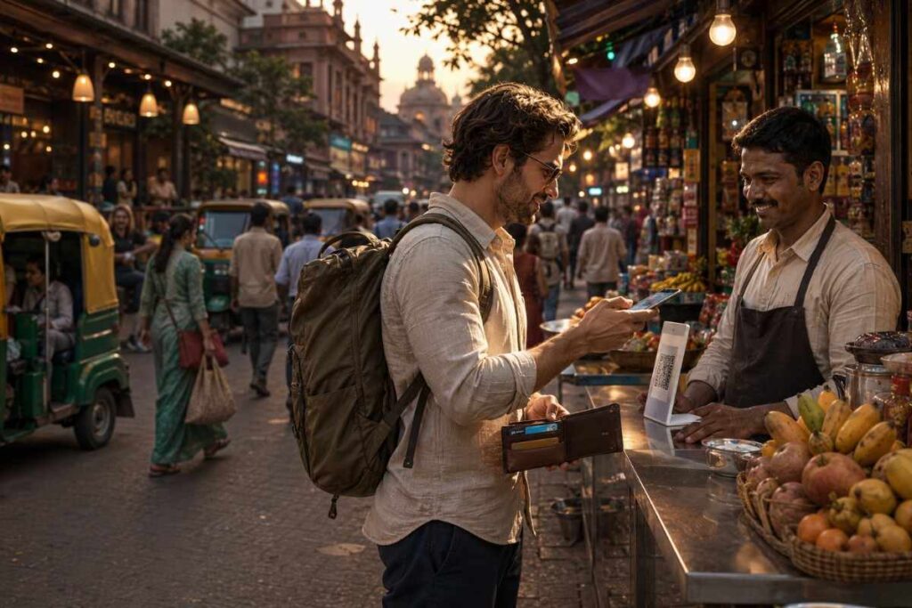 Most foreign travellers lose money in India before they spend a single rupee on something they actually want. It happens at the airport counter, at the ATM, and at every merchant where an international card gets declined with no explanation. The forex card you loaded before flying felt like a smart move. India has quietly made it the most expensive one.
UPI has replaced cash and cards for over 55 million merchants across India, and foreign travellers now have a direct way in. Before you board your flight, knowing which payment method cuts your costs, which one actually works at street level, and which combination gives you zero declined payments could save you thousands of rupees on a single trip.
Key highlights
India has over 55 million UPI-enabled merchants. Most small vendors, street food stalls, and local markets accept QR payments only.
Forex cards typically carry ATM withdrawal fees, cross-currency markups of 3% to 5%, and no merchant QR payment capability.
CheqUPI is free to join for all eligible nationalities. The wallet loading fee is 2.95% + applicable taxes for all foreign users. There are no transaction fees when paying merchants through UPI.
CheqUPI's per-transaction cap is Rs 1,00,000, and the monthly spending cap is Rs 3,00,000.
UPI wallets for foreign travellers support Person-to-Merchant (P2M) payments only, not person-to-person transfers.
Your forex card still earns its place. Use it for ATM cash, hotel check-in holds, and airport spending. Use UPI for everything else.
What is a forex card, and how does it work in India?
A forex card is a prepaid travel card loaded with currency before your trip. You swipe it at card terminals or use it at ATMs, and the card draws down your pre-loaded balance. In India, it works at most hotel chains, major airports, large retail stores, and international restaurant chains.
Where forex cards work in India
Forex cards run on Visa or Mastercard rails and are accepted at any point-of-sale terminal that supports those networks. That covers most four and five-star hotels, large supermarkets like Reliance Fresh and D-Mart, international brands like Starbucks, and domestic airline counters. ATMs across India, including SBI, HDFC, ICICI, and Axis, accept foreign-issued Visa and Mastercard.
Where forex cards fall short
The problem is that India's payment infrastructure has skipped the card terminal entirely for millions of merchants. A local autorickshaw driver, a street food vendor, a government museum ticket counter, a temple prasad shop: all of these are likely UPI-only. Card acceptance in informal and semi-formal sectors is close to zero. If you rely on your forex card alone, you will need cash for a significant portion of your daily spending, and ATM withdrawals come with fees that add up fast.
ATM charges for foreign cards in India typically include a fixed fee from your home bank, a cross-currency conversion markup ranging from 3% to 5%, and a local ATM operator surcharge. On a Rs 10,000 withdrawal, the combined cost (including bank fees and markups) typically ranges from Rs 500 to Rs 900, depending on your home bank or more, depending on your card issuer.
What is a UPI wallet for foreign travellers, and how does it work?
A UPI wallet for foreign travellers is a Prepaid Payment Instrument (PPI) licensed by the Reserve Bank of India. It gives you a UPI ID tied to a wallet balance, so you can scan any merchant QR code in India and pay instantly, just like a local. You do not need an Indian bank account.
How CheqUPI bridges the gap
CheqUPI is an RBI-licensed UPI wallet built specifically for foreign travellers and NRIs. You download the app, complete a quick, one-time in-person verification step after you arrive in India, and load funds using your international credit or debit card. From that point, you scan and pay at any of India's 55 million+ UPI merchants, from a roadside biryani stall to a hotel spa. The wallet is built on Transcorp International's PPI (Prepaid Payment Instrument ) and Authorised Dealer Category II licence, backed by Y Combinator (W22).
What the loading fee actually costs you
CheqUPI charges a loading fee of 2.95% + applicable taxes for all foreign users. If you load below Rs 10,000, an additional Rs 150 applies. On a Rs 20,000 load, the total fee is approximately Rs 700 to Rs 750, including tax. Merchant payments via UPI after that point are free.
Compare that to an ATM withdrawal using a typical forex card: a Rs 20,000 withdrawal with a 4% cross-currency markup plus a Rs 200 ATM fee costs roughly Rs 1,000. The UPI wallet loading fee is lower and covers your entire trip's merchant spend, not just a single cash withdrawal.
Forex card vs UPI wallet: fee comparison
Feature
Forex card
CheqUPI UPI wallet
Loading / funding cost
3% to 5% markup on conversion + ATM fees
2.95% + applicable taxes for all foreign users.
Merchant payment fee
Zero (swipe at card terminals)
Zero (UPI QR scan)
ATM withdrawal
Rs 200 to Rs 500 fixed fee + 3% to 5% markup
Not applicable
Merchant acceptance in India
Large hotels, airports, major chains
55 million+ merchants, including street vendors and local shops
P2P transfers
Not applicable
Not supported for foreign national wallets
Monthly spend cap
Depends on the card issuer
Rs 3,00,000
Per-transaction cap
Depends on the card issuer
Rs 1,00,000
For the most current CheqUPI fees, visit chequpi.com/faqs.
Planning your India travel budget? Our travel guide has a full cost breakdown by trip type.
Where each payment method works
In practice, neither option alone covers every situation in India. The country operates across two parallel payment systems, and knowing which one applies where saves you money and stress.
Forex card wins here
Use your forex card at international hotel chains and five-star properties, especially for check-in holds. Use it at large airport retail and duty-free. Use it for booking domestic flights or train tickets online. Use it at any merchant with a physical card terminal running Visa or Mastercard. If you need emergency cash quickly and there is no time to top up your wallet, an ATM withdrawal on your forex card is the fastest fallback.
UPI wallet wins here
A UPI wallet covers the bulk of daily tourist spending in India. Street food, local restaurants, heritage site entry tickets, auto-rickshaws and tuk-tuks, souvenir shops, pharmacies, petrol pumps, and most neighbourhood grocery stores are UPI-only or UPI-preferred. In destinations like Varanasi, Jaipur, Kochi, Goa, and Agra, etc a significant share of the tourist-facing economy runs entirely on QR codes.
For more on staying safe with your money in India, see our safety guide for foreign travellers.
Transaction limits to know before you travel
CheqUPI wallets for foreign travellers operate within RBI-mandated limits for Prepaid Payment Instruments. These are fixed by the regulator, not by the app.
Per-transaction cap: Rs 1,00,000 (approx $1,060)
Daily spend cap: Rs 1,00,000 (approx $1,060)
Monthly spend cap: Rs 3,00,000 (approx $3,170)
Daily transaction count: 10 transactions
New user restriction: Rs 50,000 (approx $530) cap and 5 transactions for the first 24 hours
Note: Cooling-off period (the 1st 24 hours) starts from the 1st transaction (not from activation).
For most tourist trips, these limits are more than adequate. A two-week holiday in India would need Rs 3,00,000 in monthly wallet spend only if you are staying in high-end accommodation and spending heavily every day.
One important rule: CheqUPI foreign tourist wallets are restricted to Person-to-Merchant (P2M) payments. You cannot transfer funds to another person's UPI ID or bank account. For all merchant QR payments, the wallet works exactly as expected.
Which payment method is right for you
Neither one replaces the other. The smarter question is how to combine them for your specific trip.
Use a UPI wallet if you plan to
Eat at local restaurants, dhaba-style places, or street food markets
Travel by auto-rickshaw, cycle rickshaw, or local app-based cabs
Shop at local bazaars, craft markets, or government emporiums
Visit temples, museums, or heritage sites that use QR ticketing
Stay at guesthouses, homestays, or mid-range hotels
Keep a forex card for
International hotel check-in holds and incidental charges
Large purchases where a card receipt is needed for expenses
Online bookings for domestic flights or trains before you arrive
Emergency ATM withdrawals if your wallet balance runs low
The practical setup most foreign travellers find works well: load Rs 15,000 to Rs 25,000 onto a UPI wallet after activation(KYC), use it for day-to-day spending, and keep the forex card for hotels and online bookings.
Conclusion
India's payment ecosystem is built around UPI. A forex card gets you through airport arrivals and hotel check-ins; a UPI wallet gets you through the actual trip. The loading fee on CheqUPI is lower than most ATM withdrawal costs on a forex card, and the merchant coverage is dramatically wider. Carry both, use each where it fits, and you will not get stuck at a QR code with empty hands.
FAQs
What is the best payment method for foreign travellers in India in 2026?
A combination works best. Use a UPI wallet like CheqUPI for daily merchant payments and a forex card for hotel check-ins, large purchases, and ATM cash when needed.
Can foreign travellers use UPI in India without an Indian bank account?
Yes. RBI-licensed UPI wallets like CheqUPI let foreign travellers load funds using international cards and pay any UPI merchant without needing an Indian bank account.
What are the fees on CheqUPI compared to a forex card?
CheqUPI charges a loading fee of 2.95% + applicable taxes for all foreign users. Merchant payments are free. Most forex cards charge a 3% to 5% currency conversion markup plus ATM fees on each withdrawal.
Is CheqUPI free to join?
Yes. CheqUPI is free to join for all eligible nationalities.You can check the eligible nationalities list here.
What is the monthly spending limit on a CheqUPI wallet?
The monthly cap is Rs 3,00,000 (approx $3,170). The per-transaction limit is Rs 1,00,000 (approx $1,060), and the daily cap is Rs 1,00,000.
Can I use a forex card at street food stalls and local markets in India?
Generally no. Most street vendors, local markets, and informal merchants in India accept UPI QR payments only. A forex card requires a card swipe terminal, which most small vendors do not have.
What is the difference between Niyo and a UPI wallet for Indian foreign travellers?
Niyo is designed for Indian residents travelling abroad. CheqUPI is designed for foreign travellers arriving in India. They solve opposite problems on opposite ends of the same journey.
Does CheqUPI support person-to-person transfers?
No. Foreign national wallets under RBI guidelines support Person-to-Merchant (P2M) payments only. You cannot transfer funds to another individual's UPI ID.P2P transactions are not supported
How do I load money onto a CheqUPI wallet?
You load funds via your international credit or debit card through the app. CheqUPI charges a loading fee of 2.95% + applicable taxes for all foreign users. Merchant payments via UPI cost zero.
Is a UPI wallet safer than carrying cash in India?
For most situations, yes. A UPI wallet gives you a digital transaction record, lets you track spending in the app, and removes the risk of carrying large amounts of cash. That said, keep Rs 5,000 to 10,000 in cash for remote villages and very small informal vendors where QR codes may not be available.
“You can access India’s UPI network immediately after a quick verification step. CheqUPI takes minutes to set up, works at 55 million+ merchants, and costs less per rupee spent than most ATM withdrawal routes.
Download CheqUPI. Activate your wallet after arriving in India and start paying with UPI in minutes.”